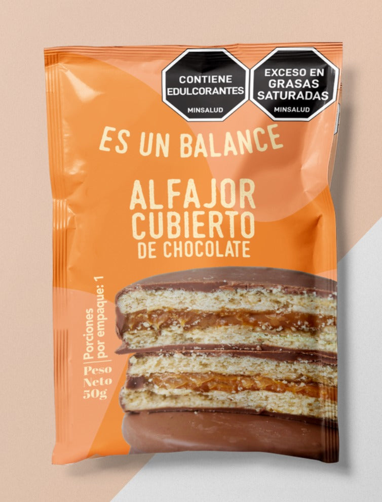 ALFAJOR CUBIERTO DE CHOCOLATE (ES UN BALANCE) 55gr