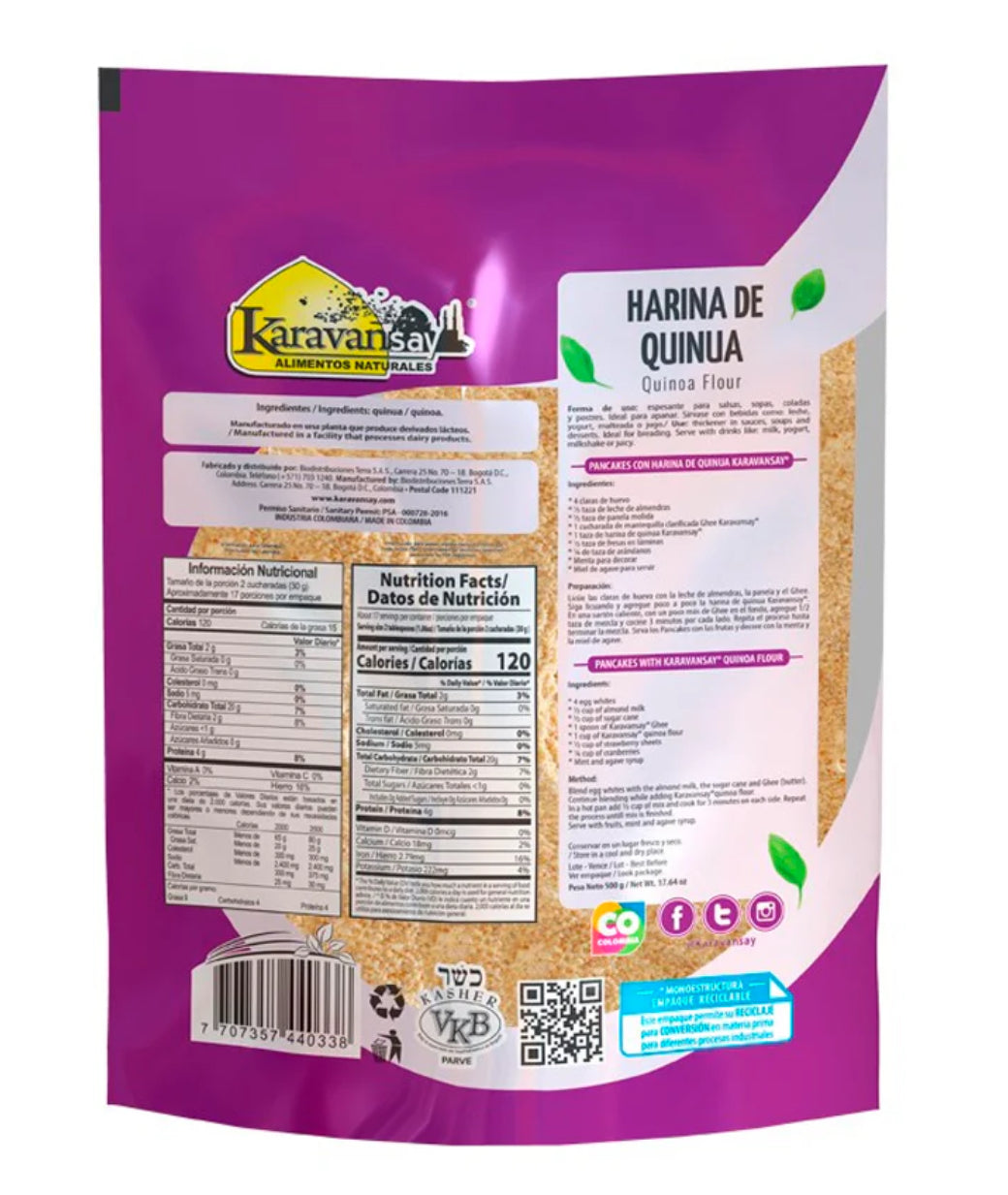 Harina Quinoa 500gr (KARAVANSAY)