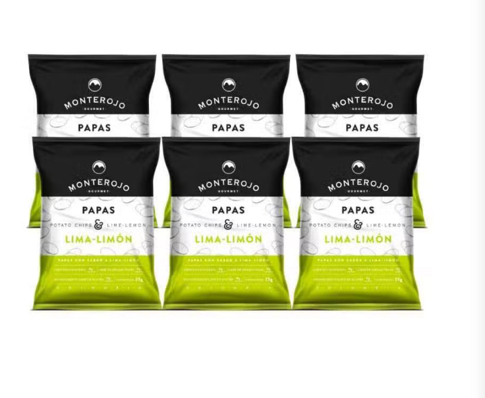 Paca de Papas 25gr (MONTEROJO) Lima-Limón X6