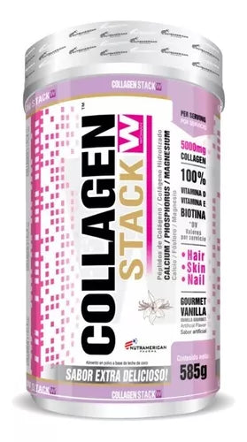 Collagen Stack Vainilla 585gr (NUTRIAMERICAN)