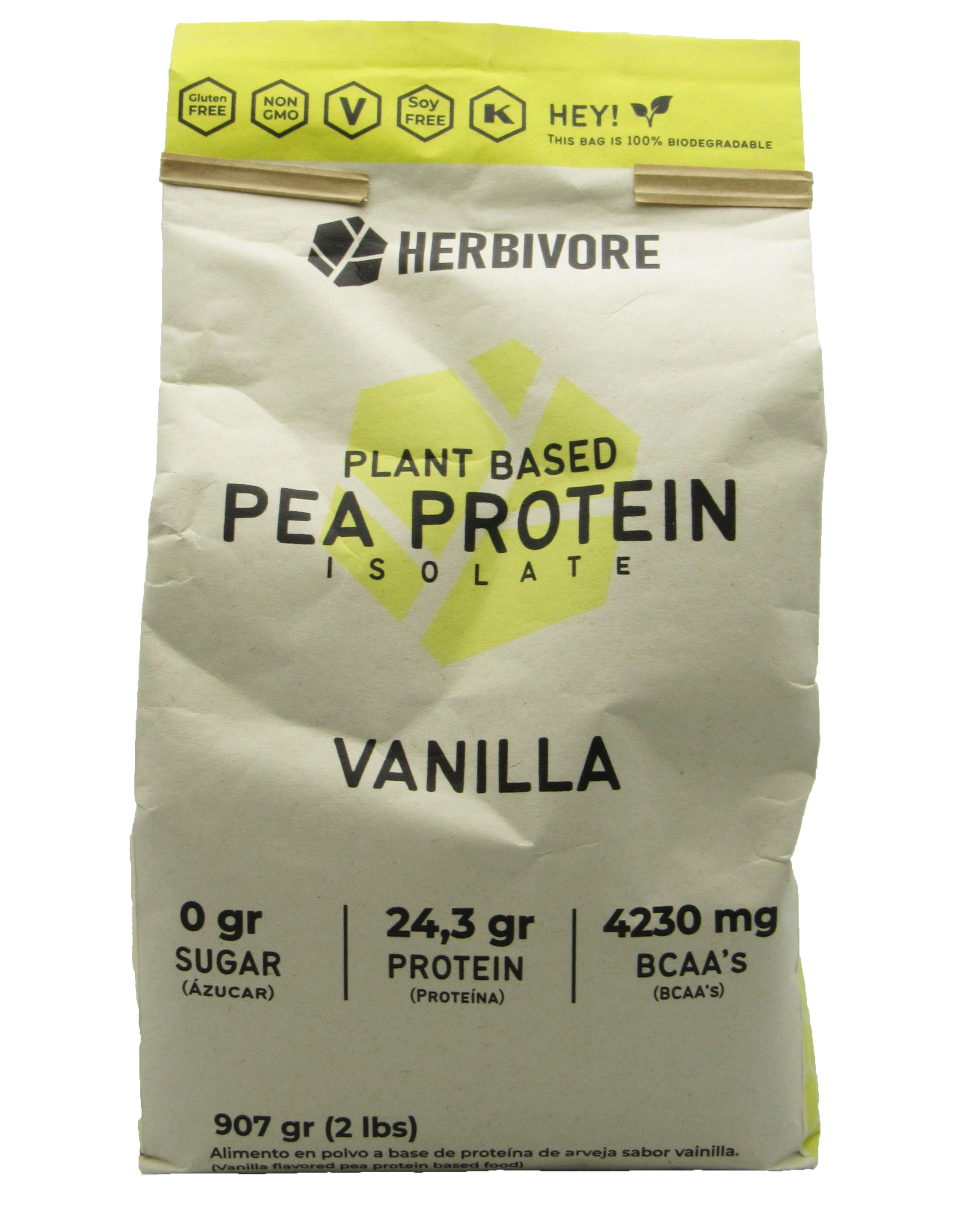 Pea Protein Isolate 907gr (HERBIVORE) Vainilla