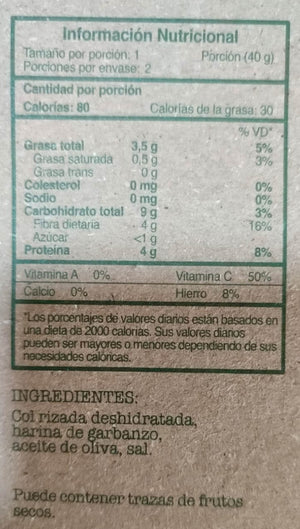 Kale Chips 40gr Natural (SEEDS)