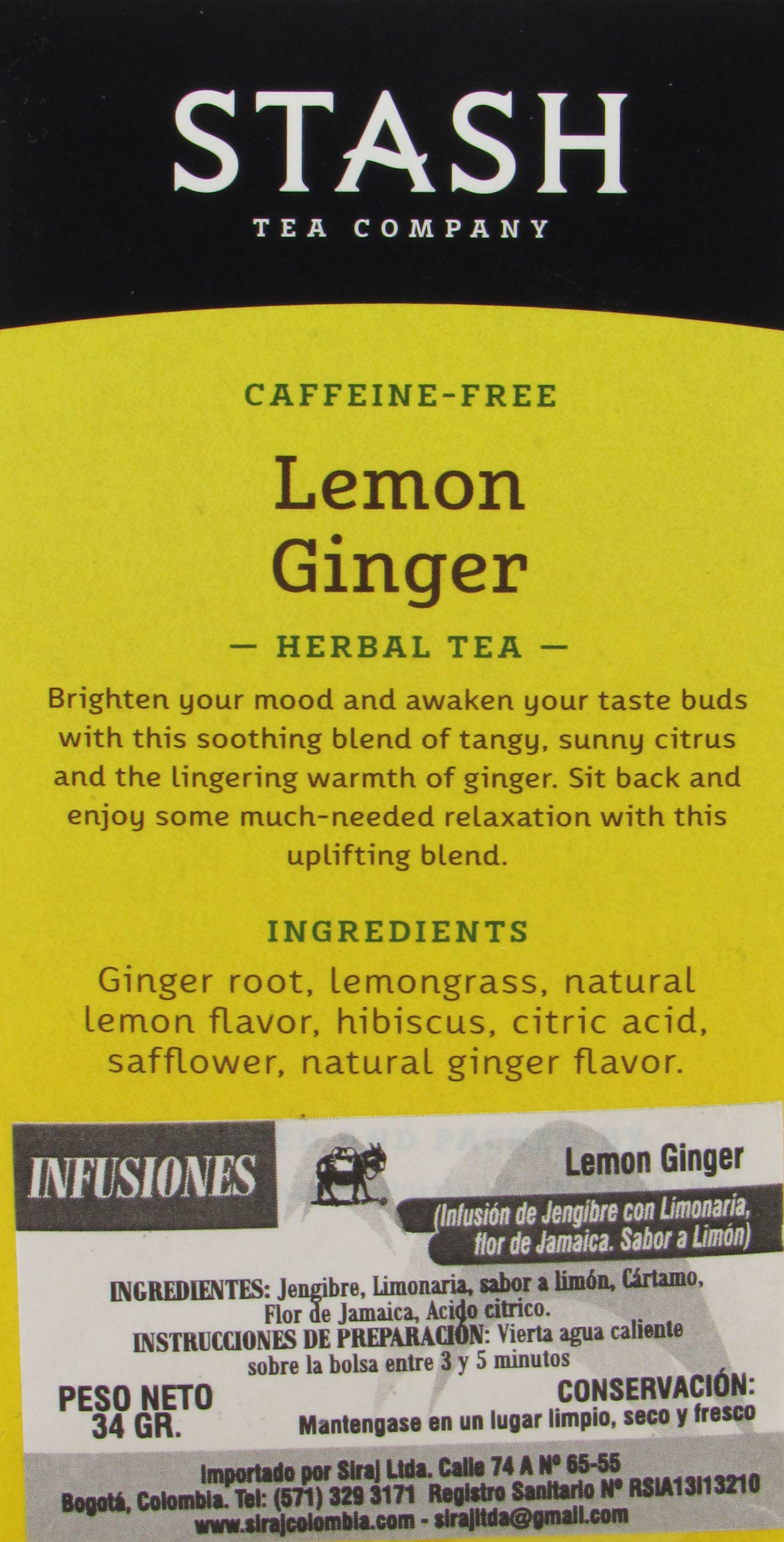 Tea Herbal 34gr (STASH) Lemon Ginger