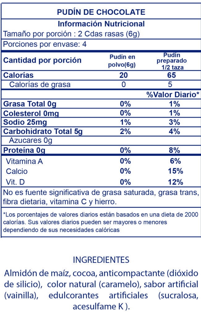 Mezcla para Pudín 24gr (KONFYT) Chocolate