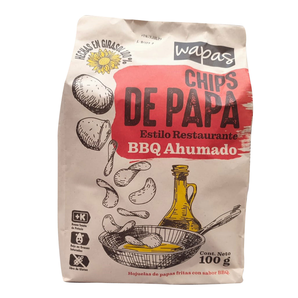 Chips de Papa BBQ Ahumado 100gr (WAPAS)