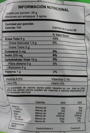 Plátanos Verde 100gr (MONTEROJO) Lima-Limon