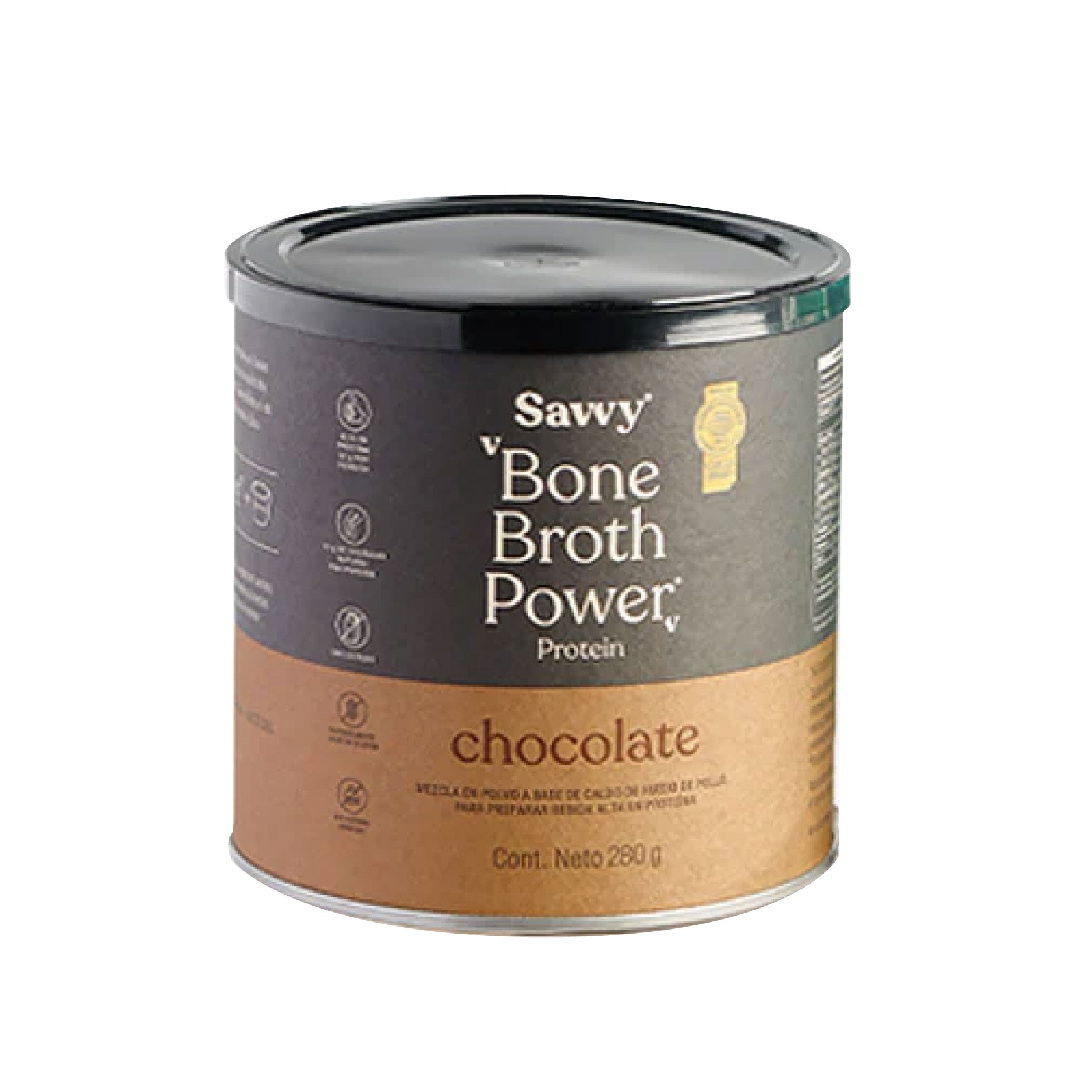 Mini Bone Broth Power Protein Chocolate 280gr (SAVVY)