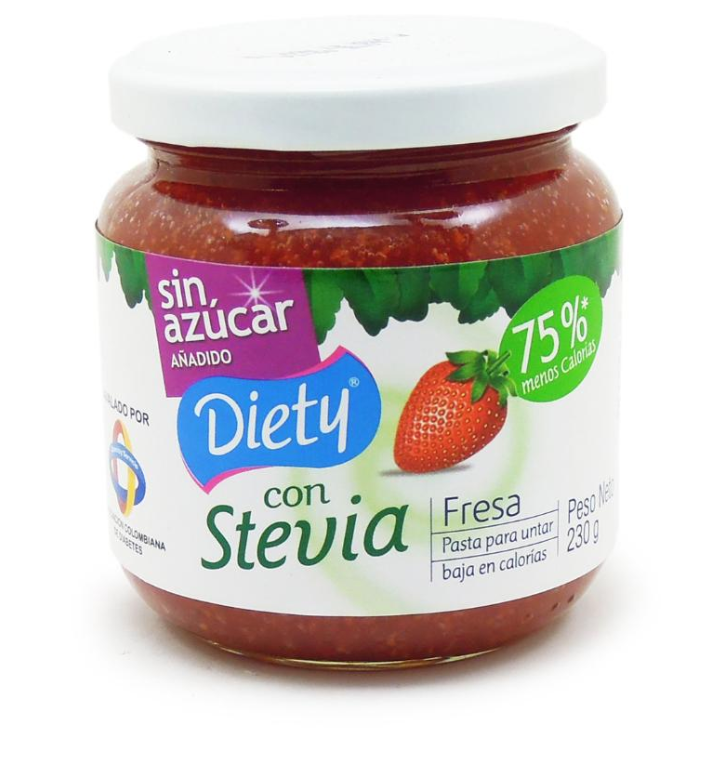 Mermelada de fresa con stevia DIETY 230 gr