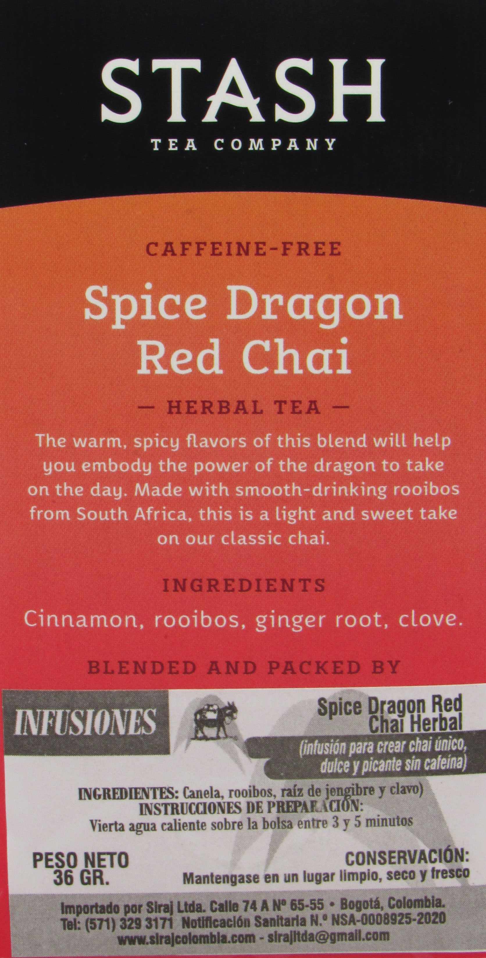 Tea Herbal 36gr (STASH) Spice Dragon Red Chai