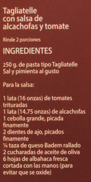 Pasta Tagliatelle 250gr(BADEM) Espinaca