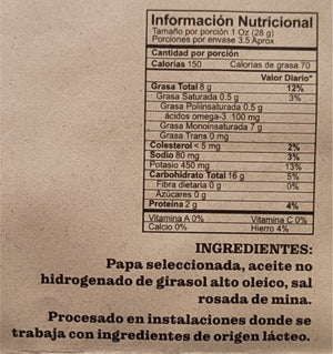 Chips de Papa Sal de los Andes 100gr (WAPAS)