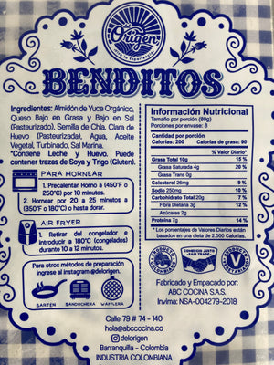Benditos Gluten-Free 8und (DEL ORIGEN) 630gr