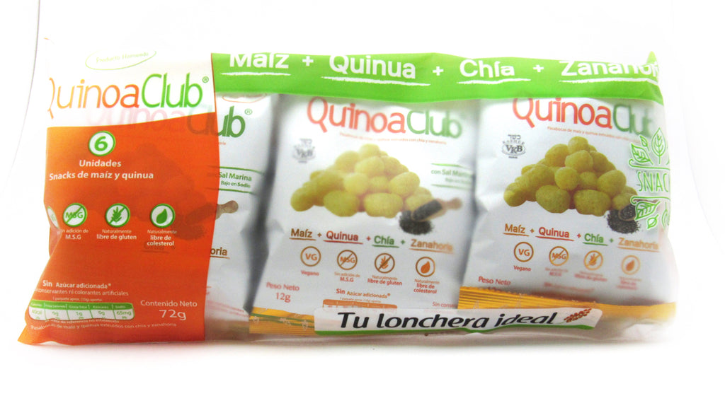 Paca de Chitos Quinoa 12gr (QUINOA CLUB) Chia y Zanahoria X6