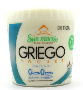 Yogurt Griego Natural 1100gr endulzado con stevia (SAN MARTÍN)