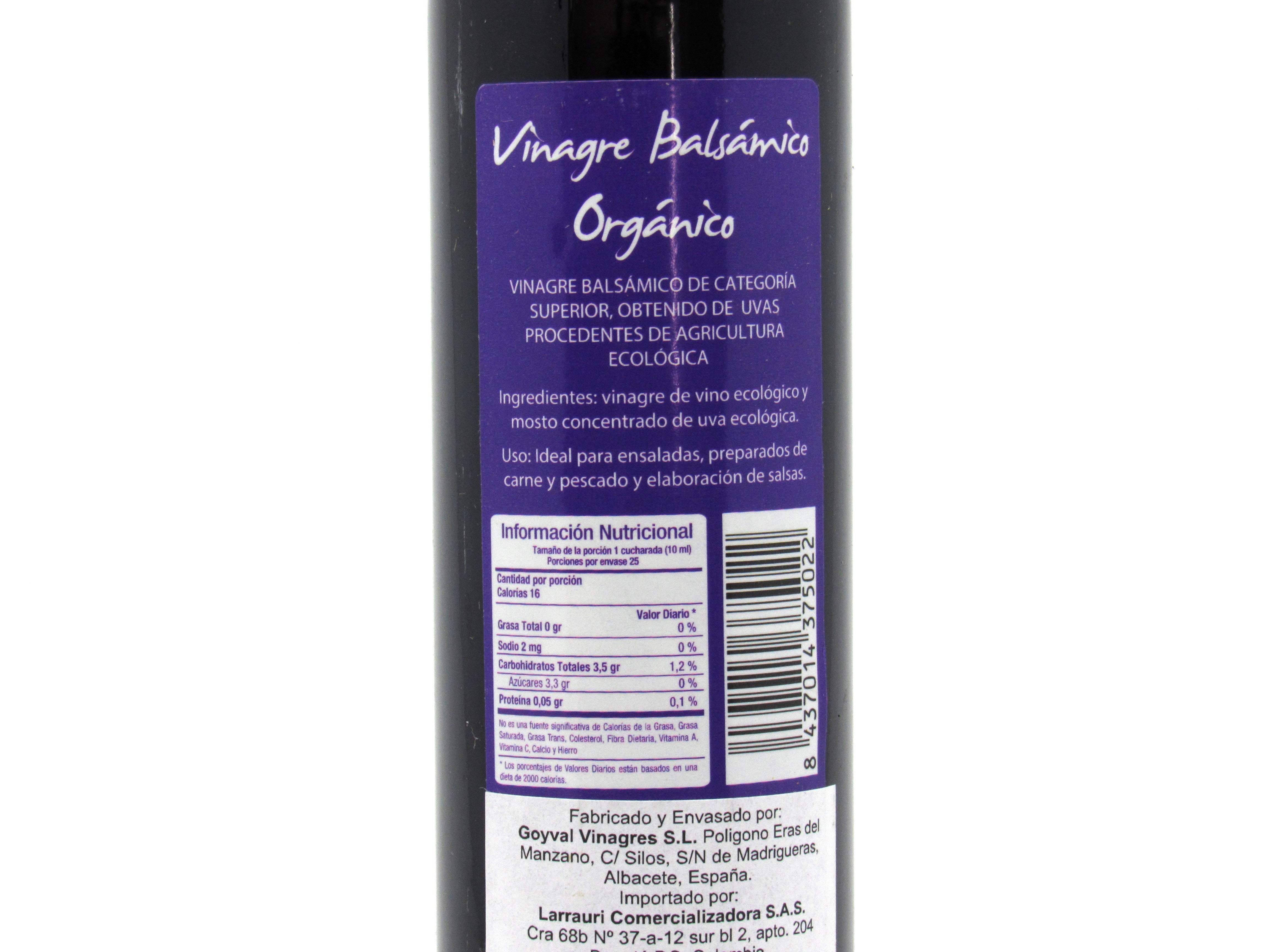 Vinagre Balsámico Organico 250ml (LARRAURI)