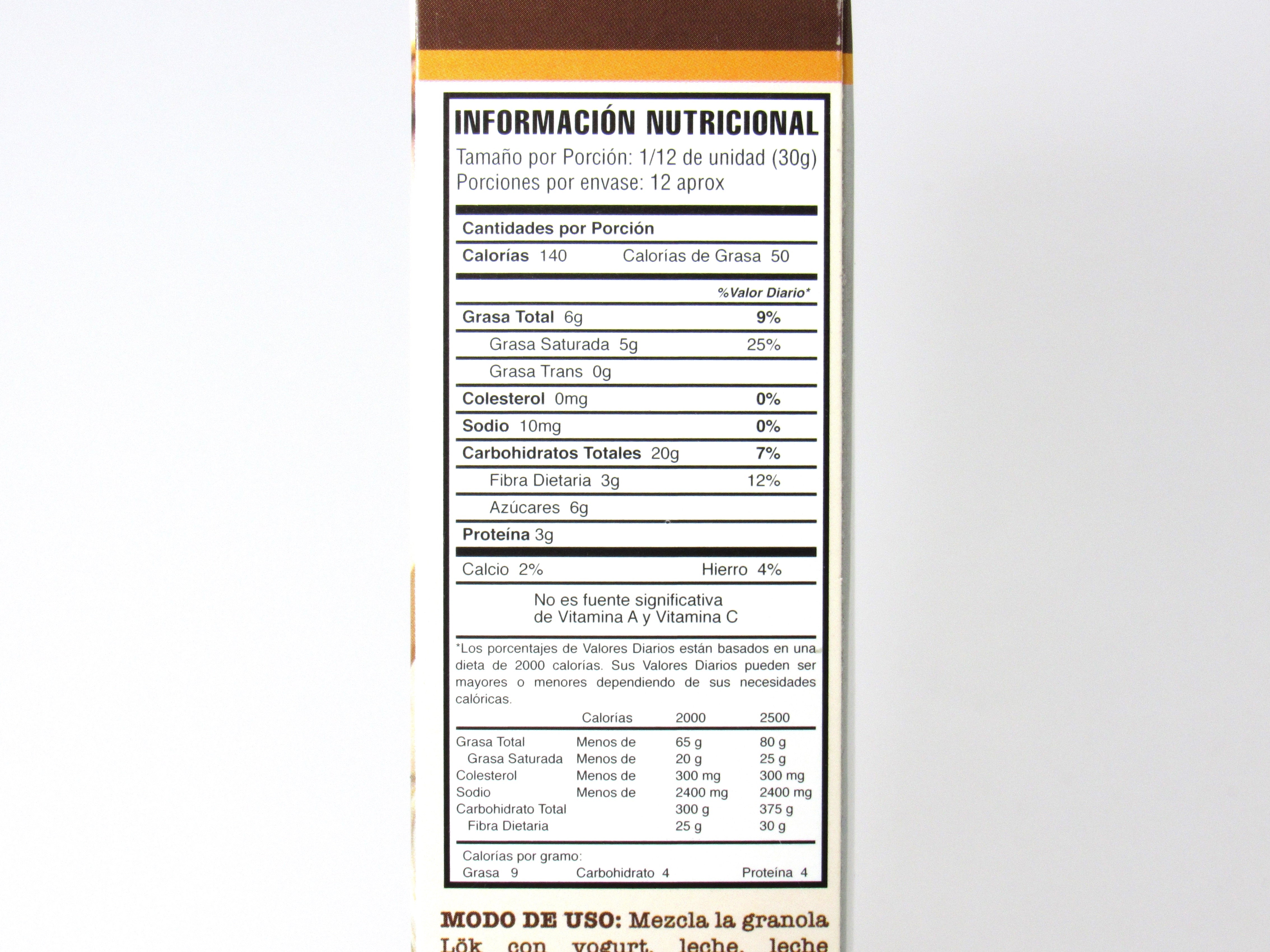 Granola de Nibs con Chocolate 350gr (LOK)