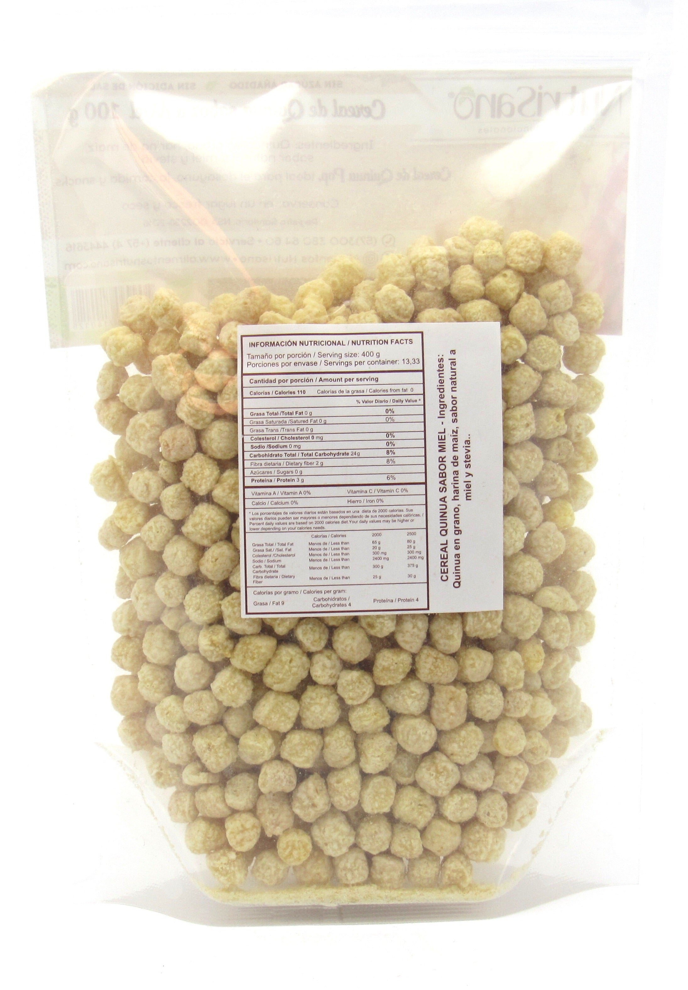 Cereal Quinoa 100gr (NUTRISANO) Miel Pop
