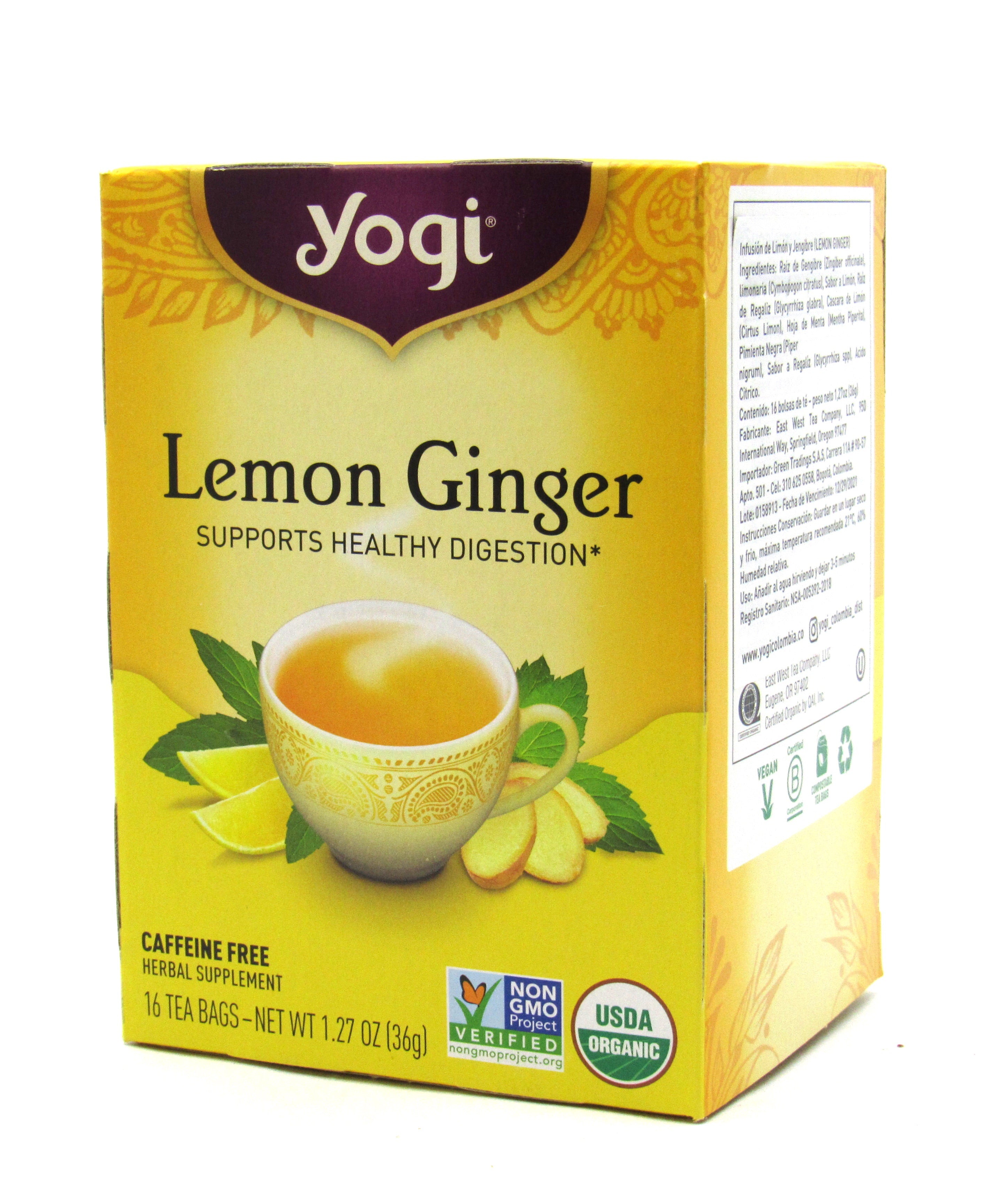 Té Lemon Ginger 36gr (YOGI)